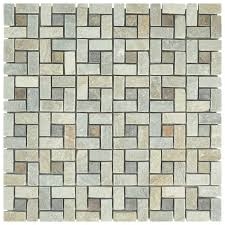 Peak Natural Stone Mosaic Tile in Gray