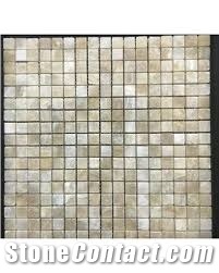 Pompeya Onyx Natural Stone Mosaic Tile in Beige