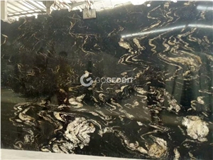 Black Cosmic Brazil Titanium Granite Slabs & Tiles