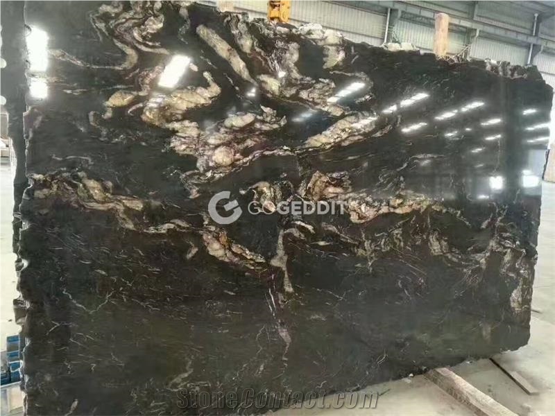 Black Cosmic Brazil Titanium Granite Slabs & Tiles