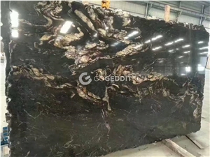 Black Cosmic Brazil Titanium Granite Slabs & Tiles