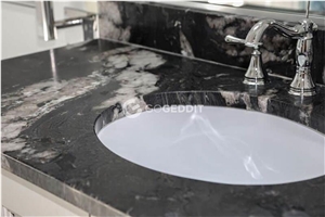 Black Cosmic Granite Bathroom Countertop Black Cosmic Granite Bathroom Countertop