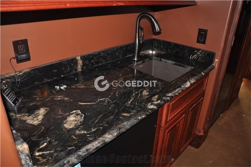 Black Cosmic Granite Bathroom Countertop