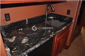 Black Cosmic Granite Bathroom Countertop