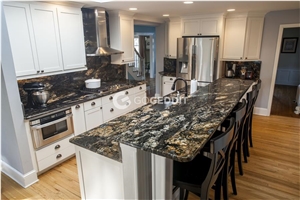 Black Cosmic Granite Bathroom Countertop