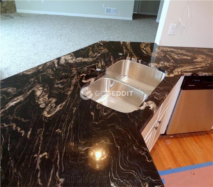 Black Cosmic Granite Bathroom Countertop