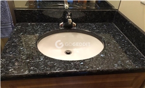 Blue Pearl Granite Bathroom Countertop for Hotel