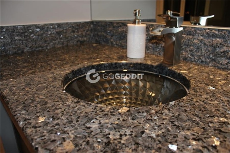 Blue Pearl Granite Bathroom Countertop for Hotel