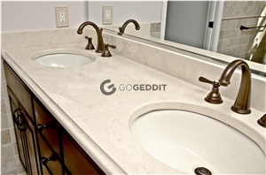 Crema Marfil Marble Bathroom Double Vanity Top