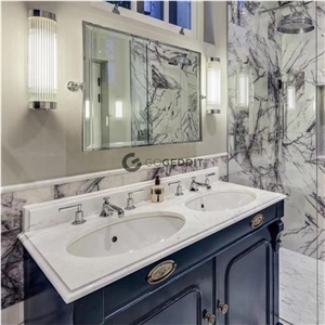 Milas Lilac New York White Marble Bathroom Tiles