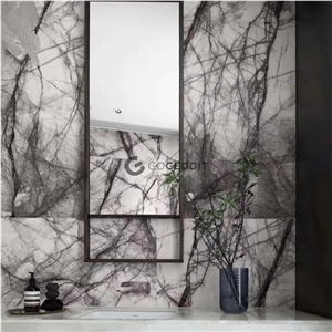 Milas Lilac New York White Marble Bathroom Tiles