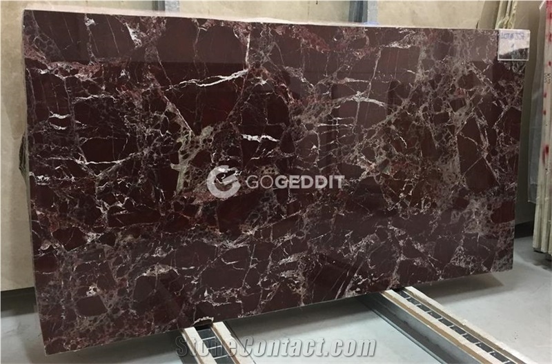 Rosso Levanto Marble Bar Top