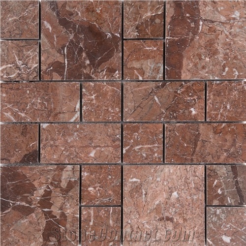 Trumbled Silver Travertine Mini Pattern Mosaic
