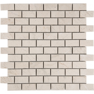 Trumbled Silver Travertine Mini Pattern Mosaic