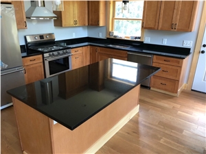 Absolute Black Granite Kitchen Perimeter & Island