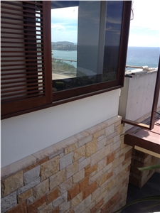 Gold Sandstone Newport Reef Masonry Project