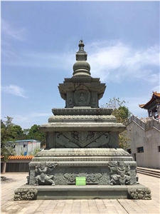 G612 Light Green Granite Buddha Tower