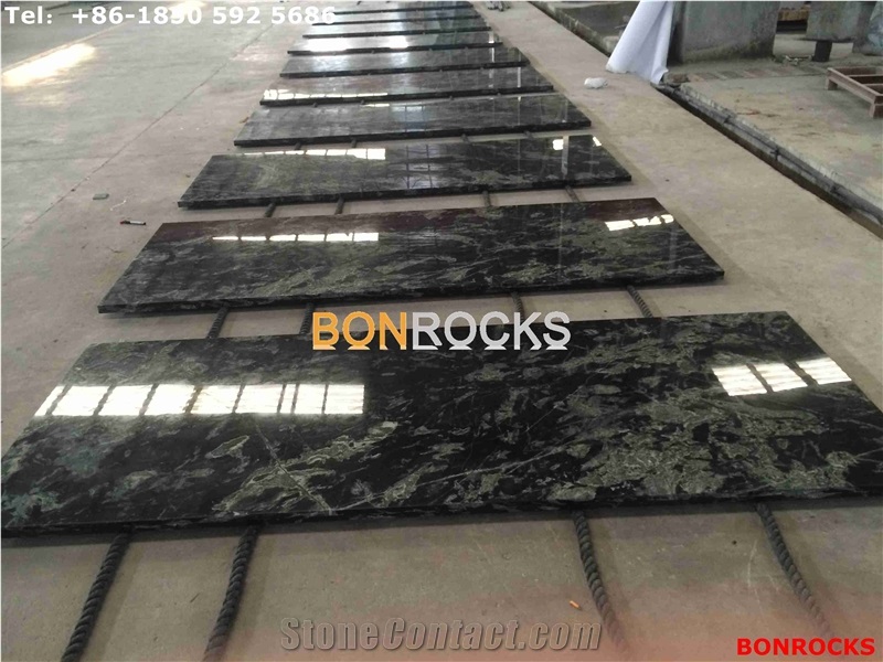 Golden Galaxy Black Granite Countertops