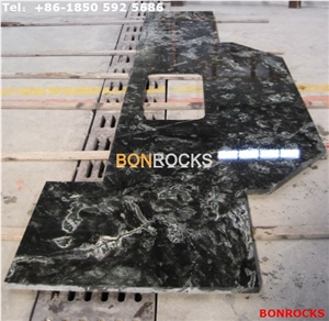 Golden Galaxy Black Granite Project Countertops