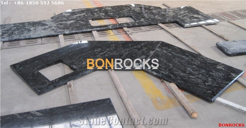 Golden Galaxy Black Granite Project Countertops