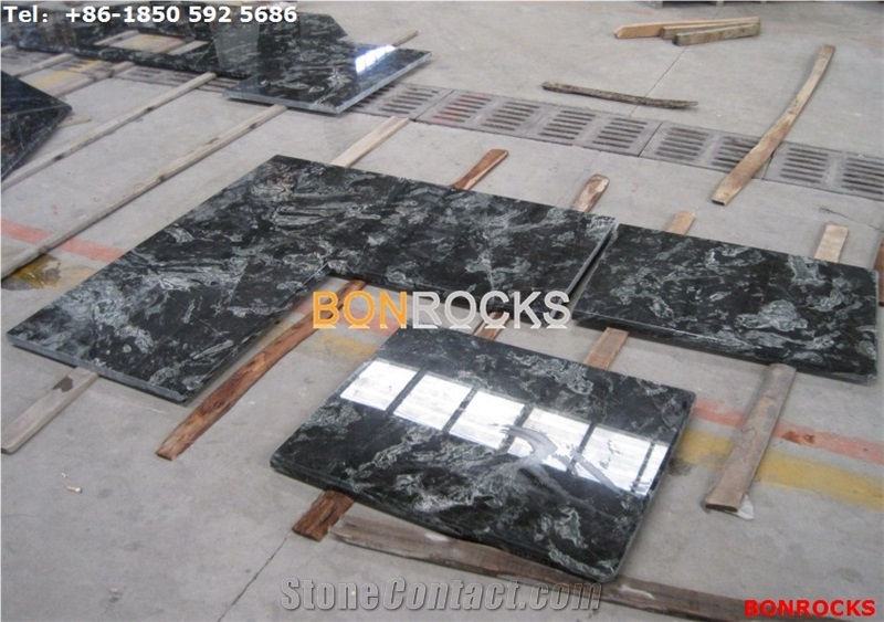 Golden Galaxy Black Granite Project Countertops
