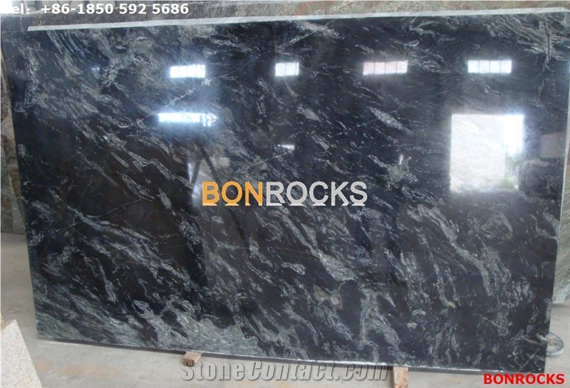 Golden Galaxy Black Granite Slabs