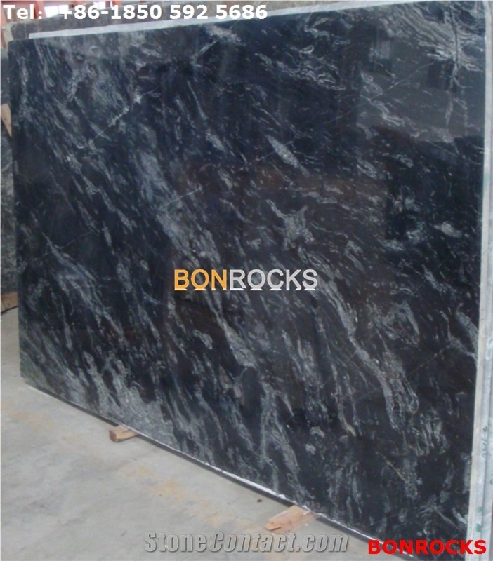 Golden Galaxy Black Granite Slabs