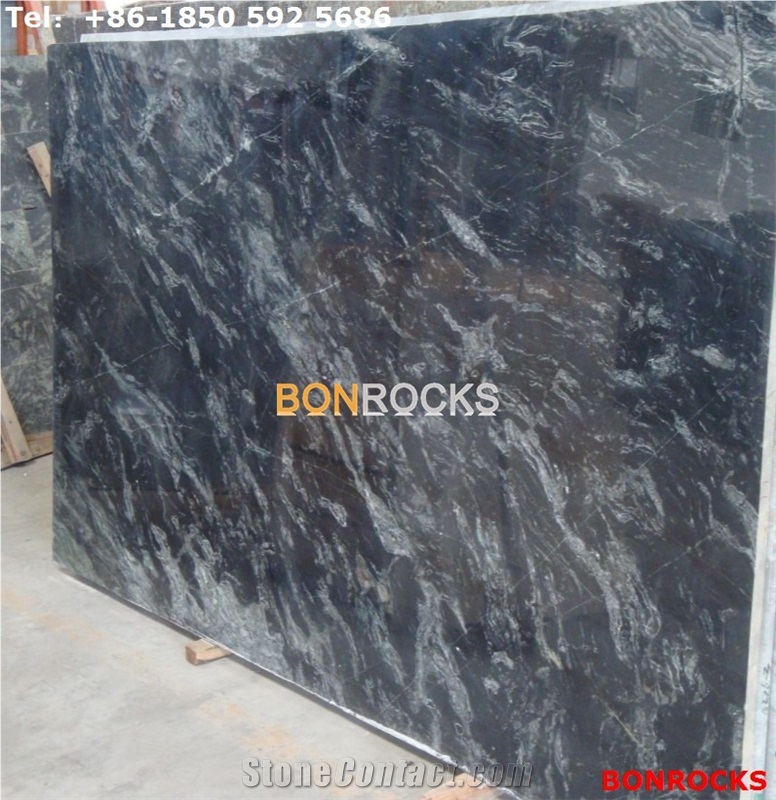 Golden Galaxy Black Granite Slabs