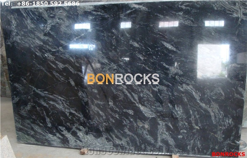 Golden Galaxy Black Granite Slabs