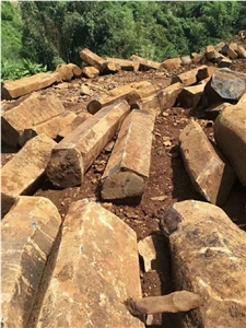 Natural Brownish Basalt Columns
