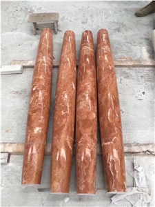 Red Rose Orange Marble Columns