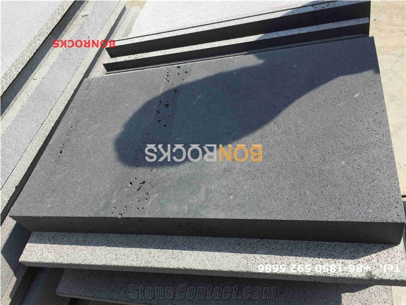 Volcano Black Basalt Black Lava Stone Steps