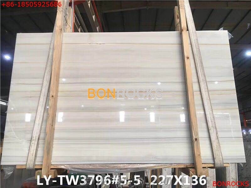 White Onyx Slab with Veins for Countertop