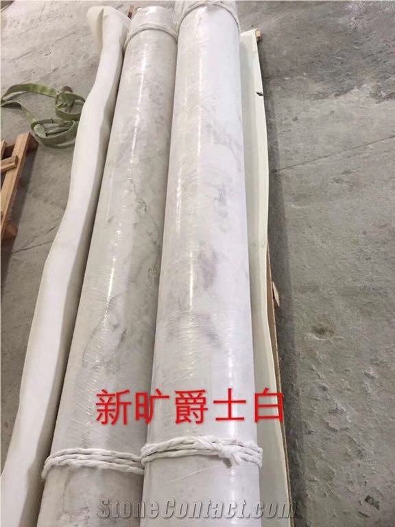 White Volakas Marble Columns