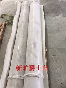 White Volakas Marble Columns