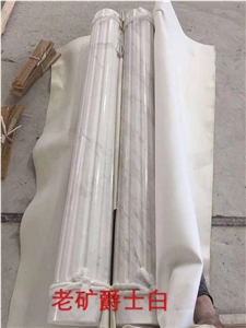 White Volakas Marble Columns