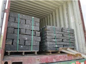 Basalt Cobble Stone, Honed, Polished, Flamed
