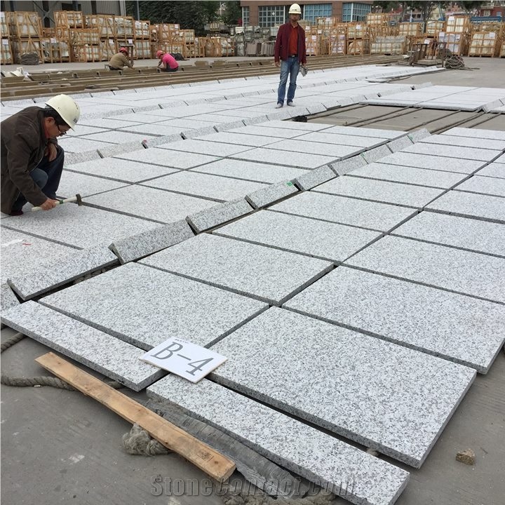 3cm G439 Flamed White Pearl Granite Pavers Tiles