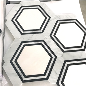 Bathroom Hexagon Marble Backsplash Mosaic Tiles