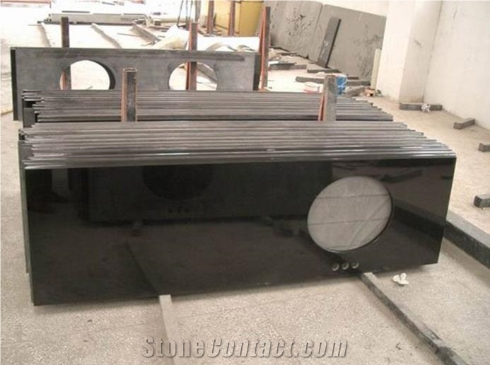 Beiyue Black Granite Countertops Vanity Tops