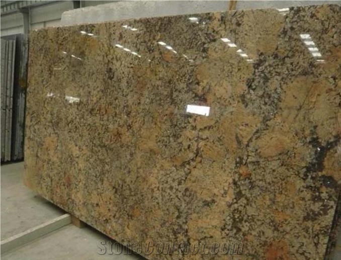 Brazil Crystal Gold Granite Slabs