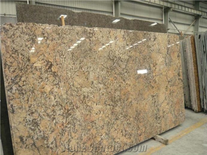 Brazil Crystal Gold Granite Slabs