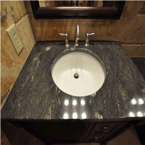 China Black Gold Cloud Granite Countertop