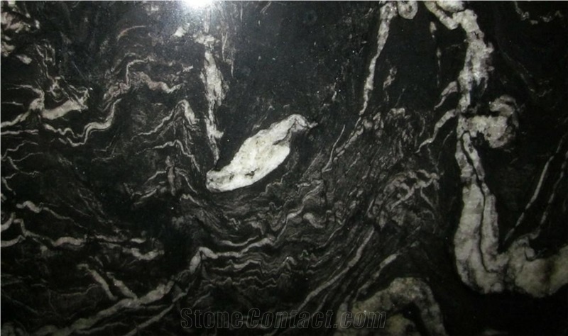 China Black Gold Cloud Granite Countertop