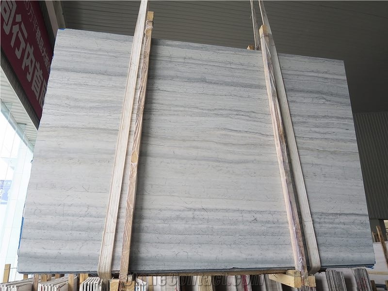 China Blue Wood Vein Marble Slabs For Wall Tiles