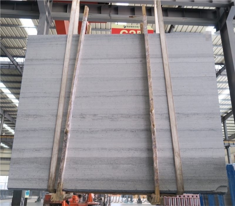 China Blue Wood Vein Marble Slabs For Wall Tiles