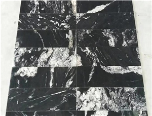 China Cosmic Black Granite Polished Leather Tiles