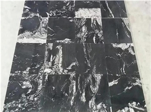 China Cosmic Black Granite Polished Leather Tiles