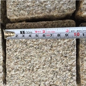 China G682 Granite 10x10x4cm Cube Paving Stone