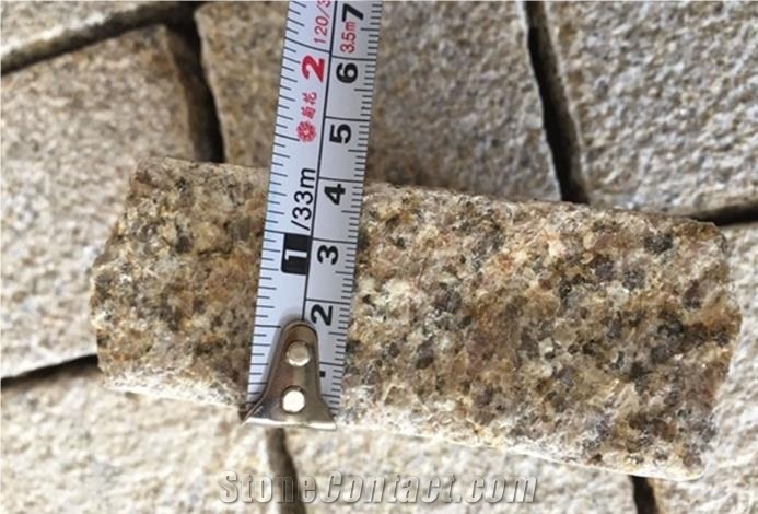 China G682 Granite 10x10x4cm Cube Paving Stone